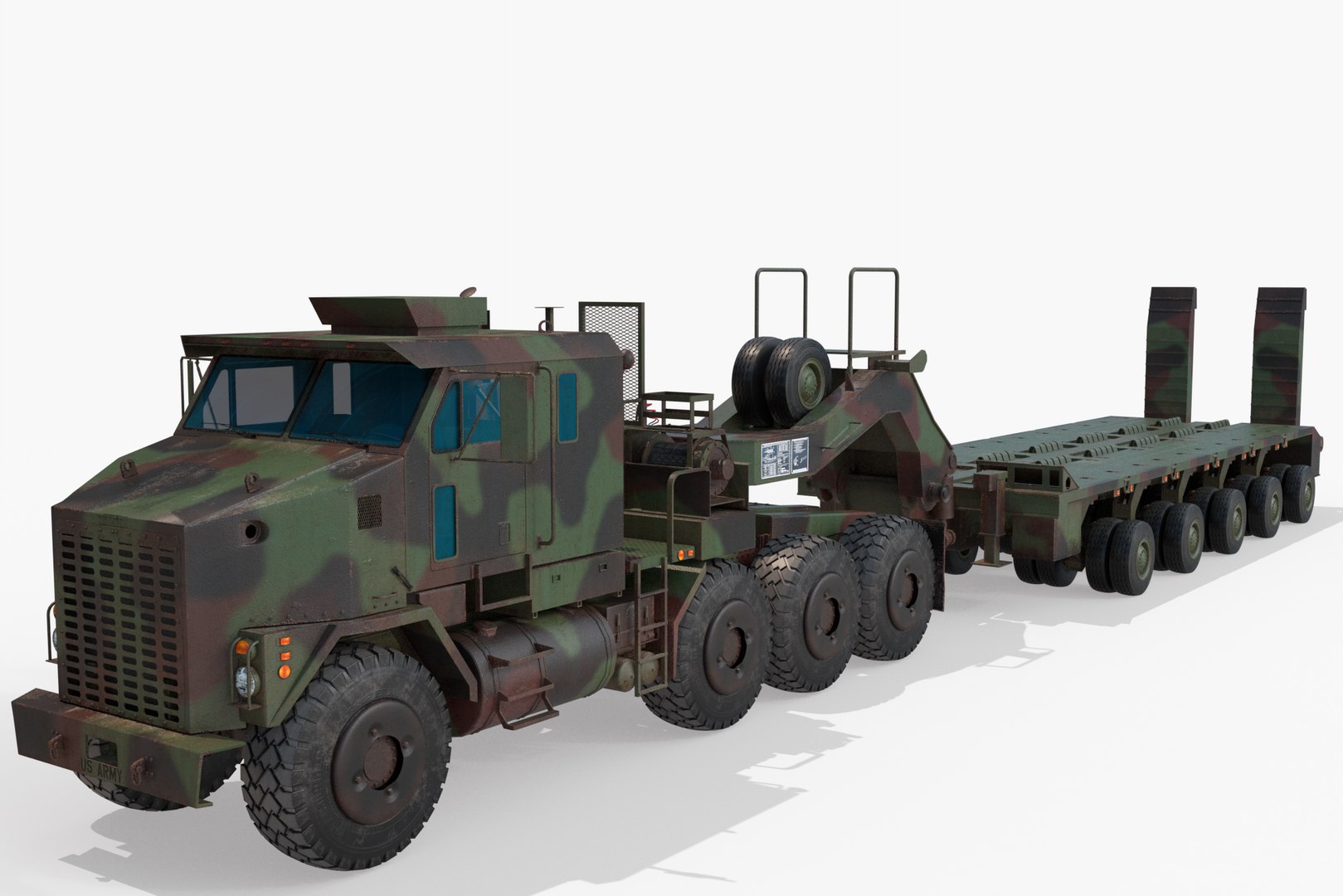 3D Model Oshkosh M1070 Truck M1000 - TurboSquid 1621677