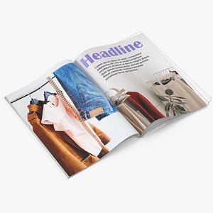 Open Fashion Magazine Mockup