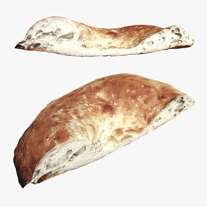 3D Traditional bread Non half cut