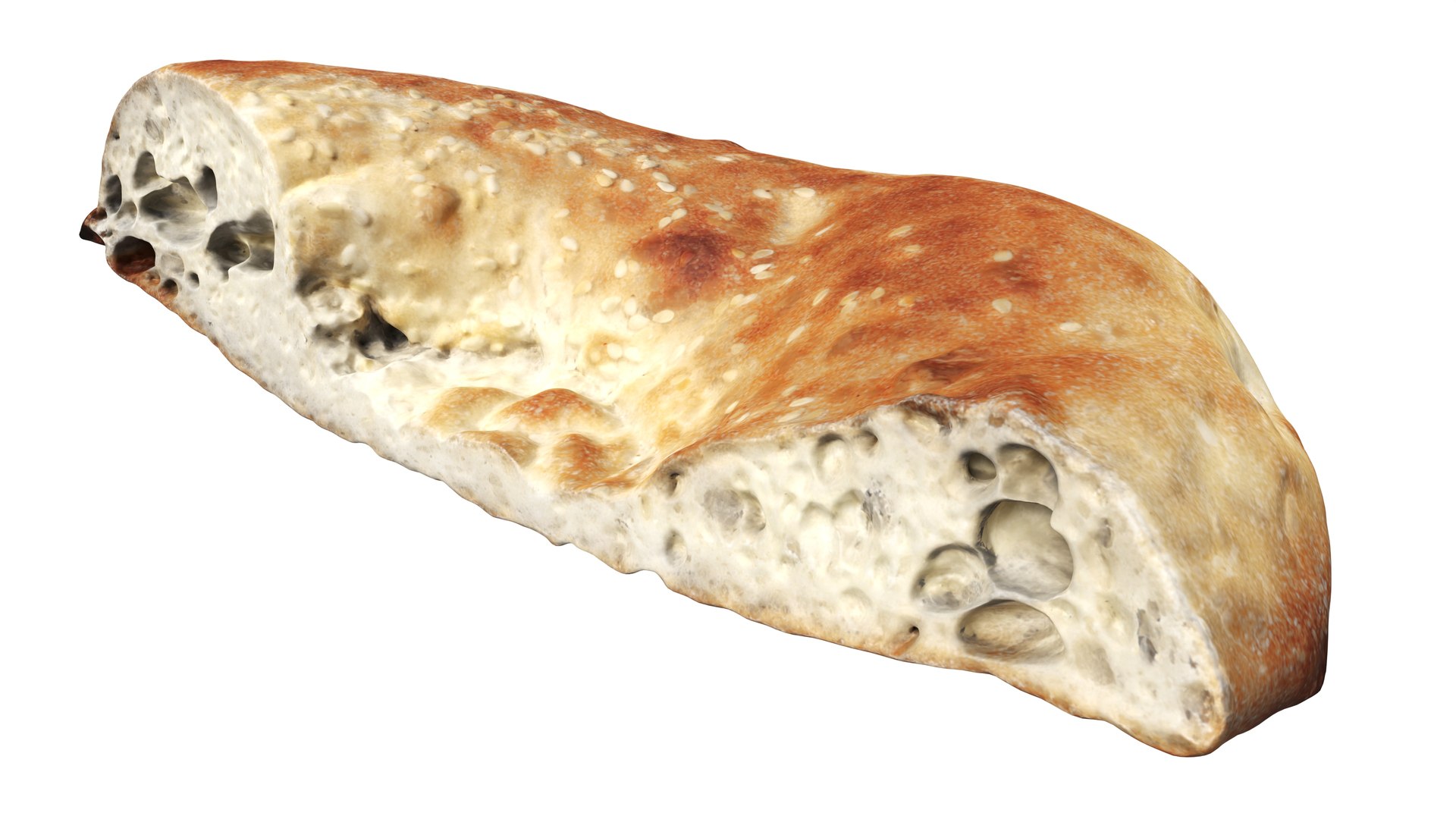 3D Traditional Bread Non Half Cut - TurboSquid 2339315