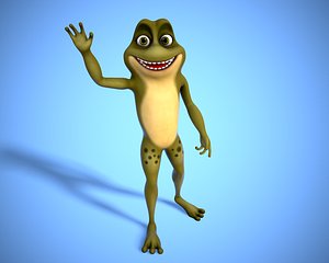 3D cartoon frog character