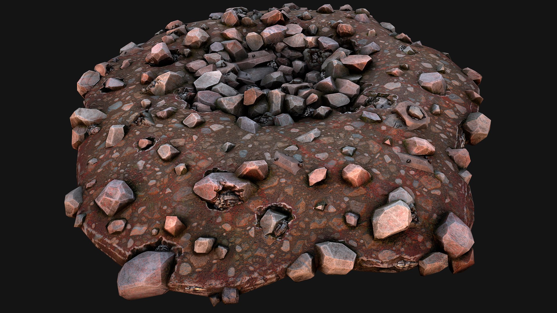 3D Iron Ore Stone Deposits For Mine Environment Model - TurboSquid 2348617
