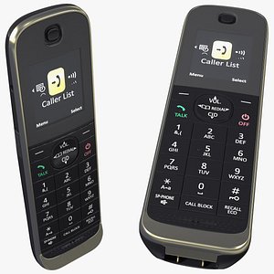 Cordless DECT Landline Home Phone 3D model