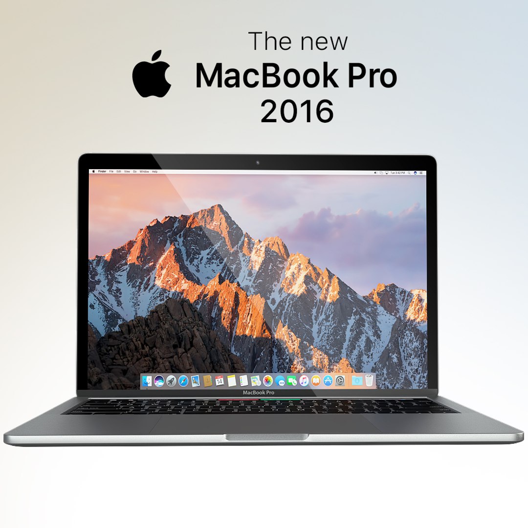 3d model apple macbook pro 2016