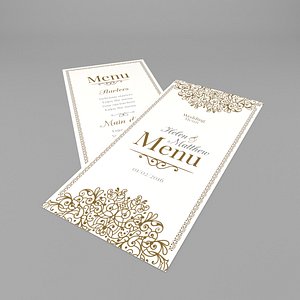 3d obj wedding menu