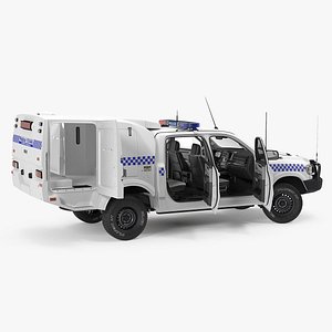 3D police paddy wagon dodge ram model