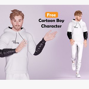 Cartoon boy rigged Free