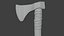 Hacha de batalla estilizada PBR lista para el juego low-poly