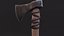 Hacha de batalla estilizada PBR lista para el juego low-poly