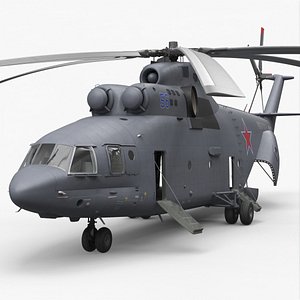 Russian Heavy Transport Helicopter Mi-26 Rigged for Maya