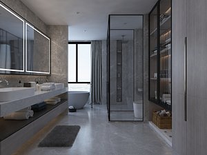 3D Modern Bathroom - 040