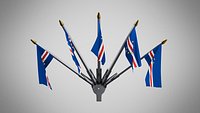 Wall Mount Flags 5 Of Cabo Verde