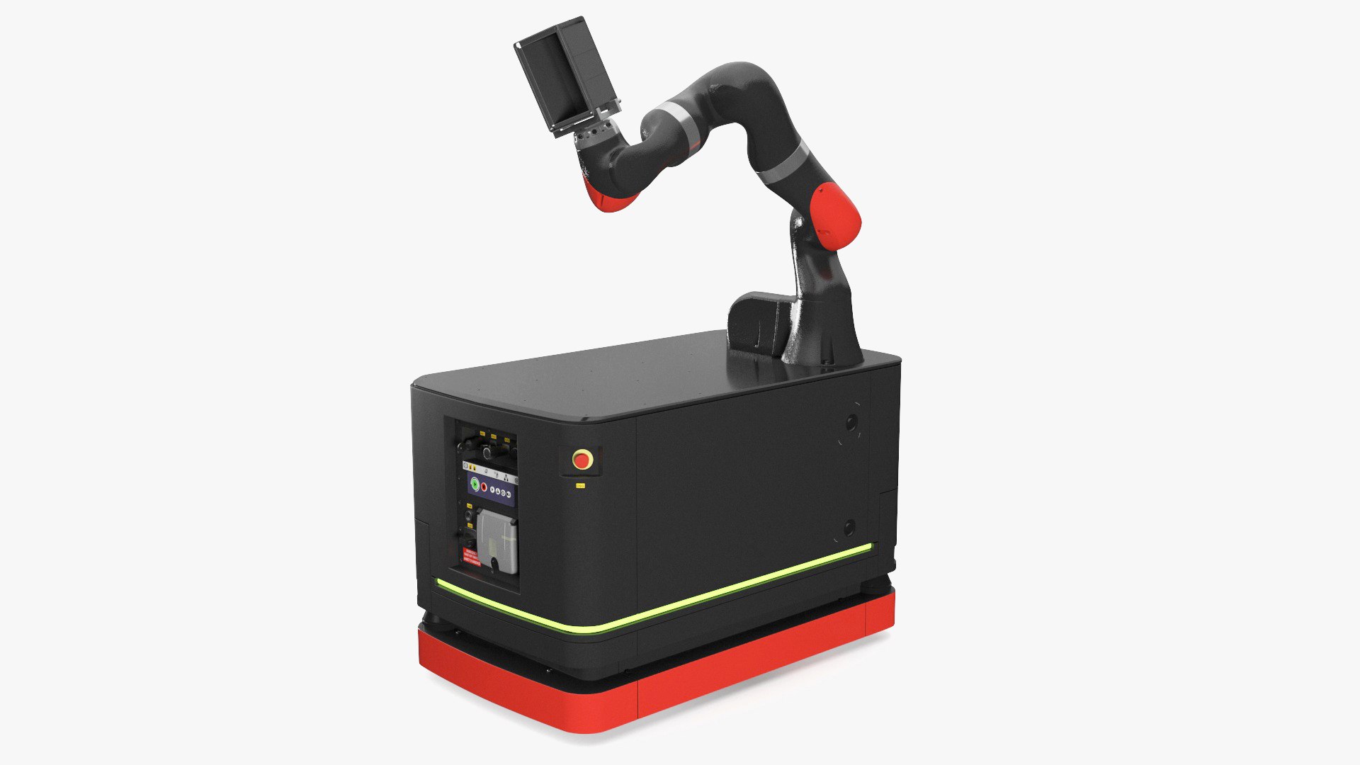 Mobile Robot Hand with Special Box Rigged for Cinema 4D 3D model preview