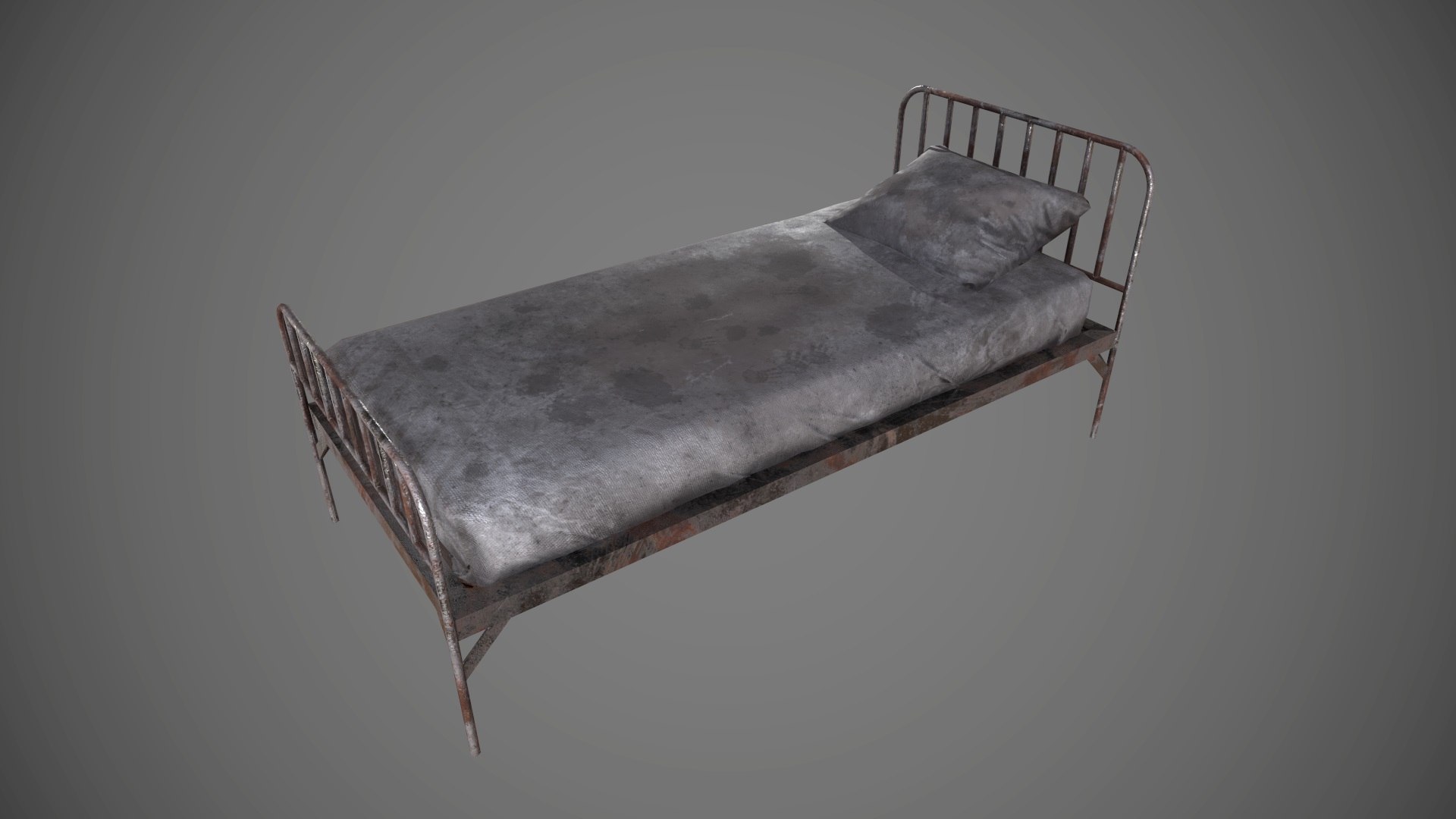 Old Bed - PBR - Textured | 3D model