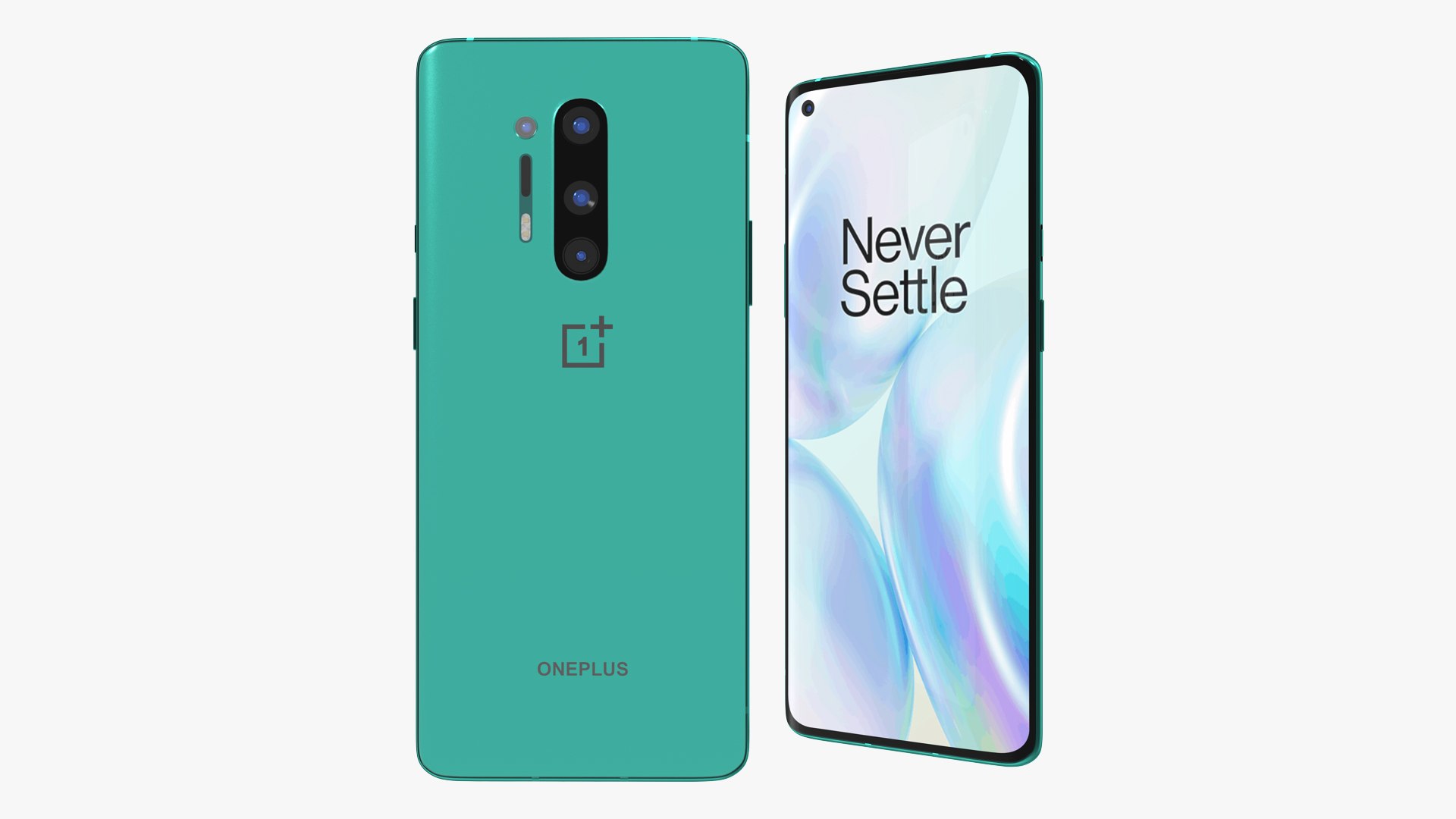 OnePlus 8 Pro Glacial Green 3D model preview