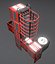 Modular Sci-Fi Ladders Red