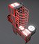 Modular Sci-Fi Ladders Red