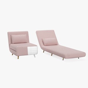 3D GIA Tri-Fold Convertible Polyester Sofa Bed Chair