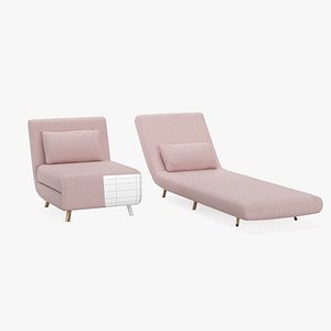 GIA Tri-Fold Convertible Polyester Sofa Bed Chair