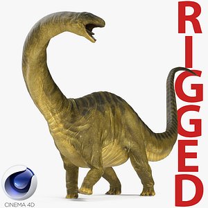3d apatosaurus dinosaur rigged model