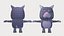 Cartoonish Humanoid Cat Character