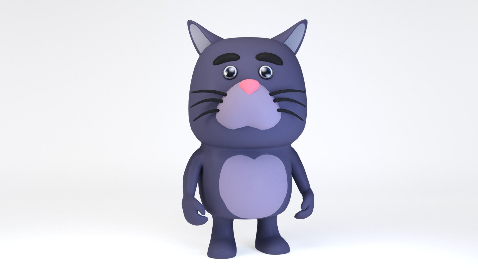 Cartoonish Humanoid Cat Character 3D model https://p.turbosquid.com/ts-thumb/fY/oeR3ZS/aV/1/jpg/1720261456/1920x1080/fit_q87/9870b2c63dbb29061d4e4b47d1b26dbcc8fe5d20/1.jpg