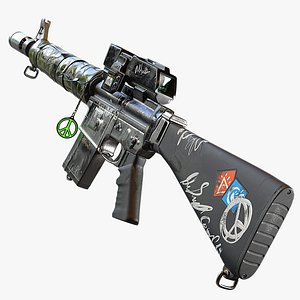 Peace Rifle - Realistic Post Apocalyptic Sci-fi assault rifle model