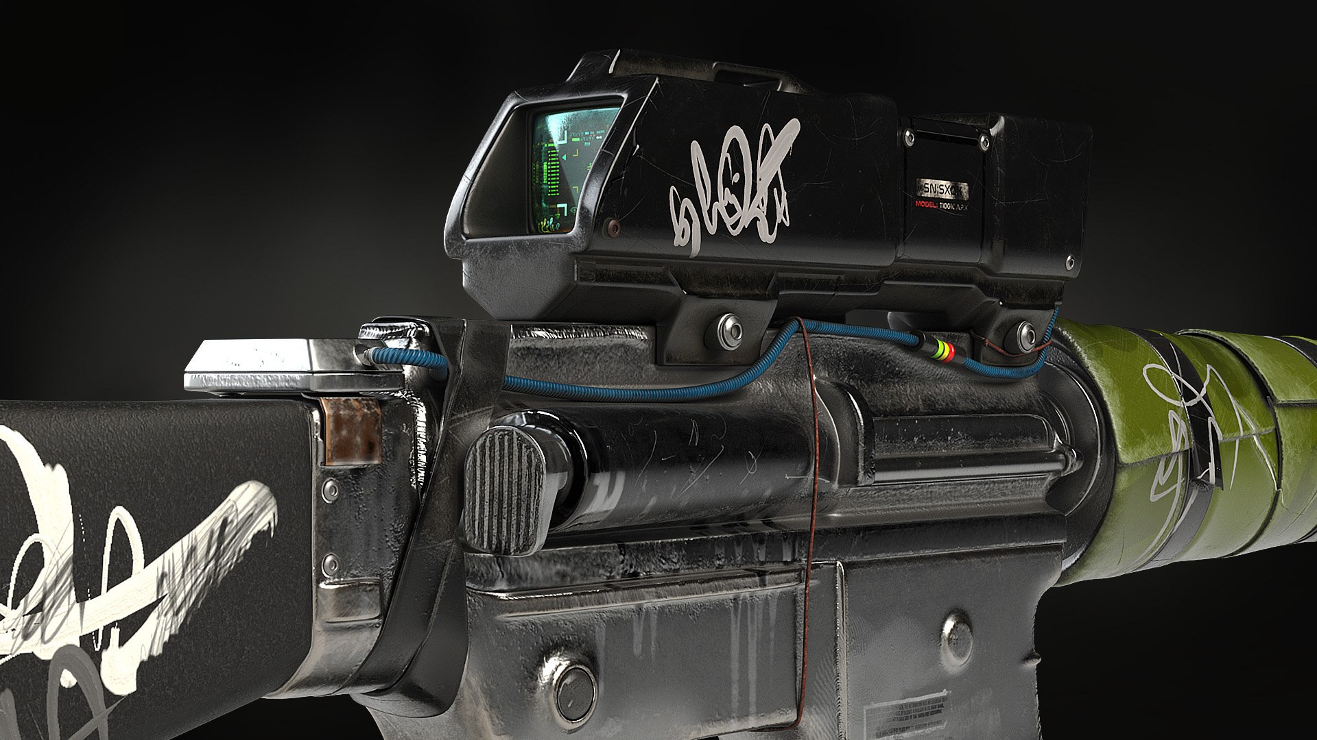 Peace Rifle - Realistic Post Apocalyptic Sci-fi assault rifle model https://p.turbosquid.com/ts-thumb/fY/qVuWa7/wL/mofo3/jpg/1637686867/1920x1080/fit_q87/40e2ab4155762f476762bbca0d5f9473cd394c02/mofo3.jpg