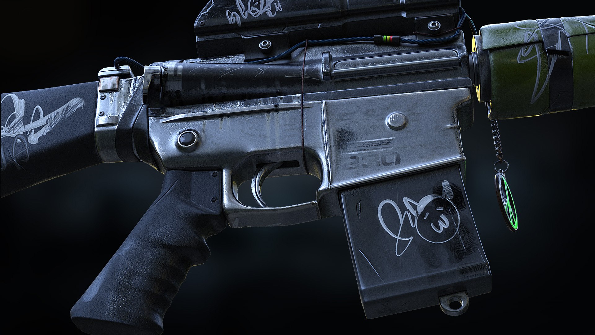 Peace Rifle - Realistic Post Apocalyptic Sci-fi assault rifle model https://p.turbosquid.com/ts-thumb/fY/qVuWa7/yU/mofo12/jpg/1637686872/1920x1080/fit_q87/2c0bed0eede105919341885249c7059a5b1cbe36/mofo12.jpg