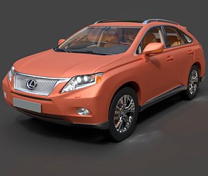 3D Lexus RX 450h Hybrid Luxury SUV - High-Poly 3D Model model