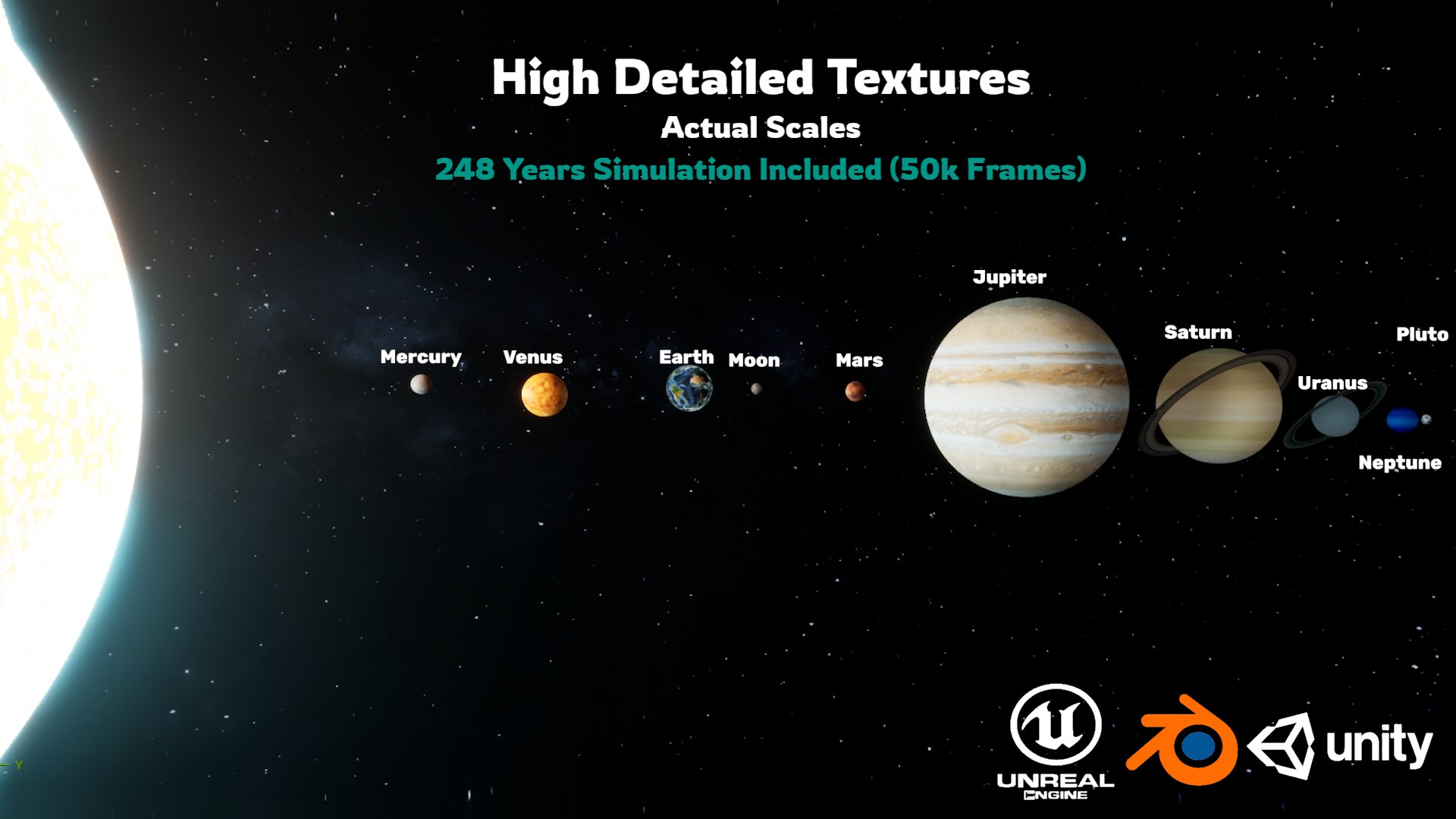 3D Solar System 3D With Scientific Scale And Simulation Model ...