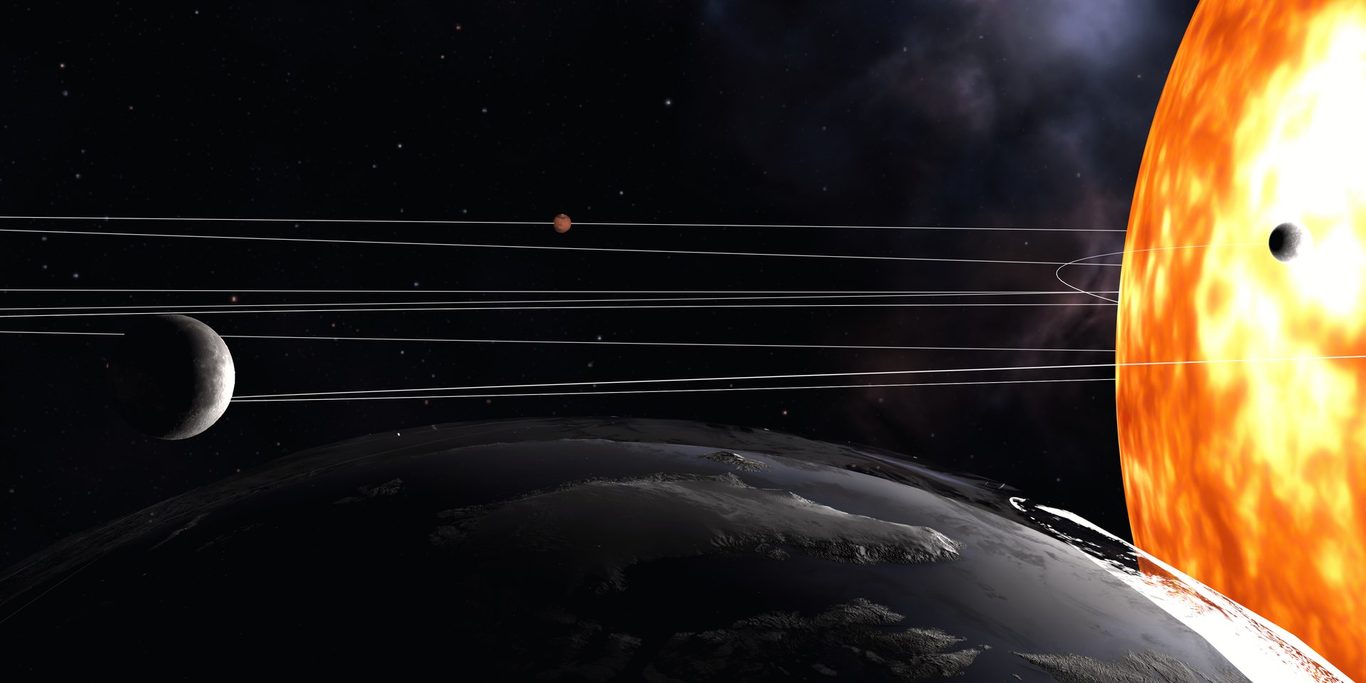 3D Solar System 3D With Scientific Scale And Simulation Model ...