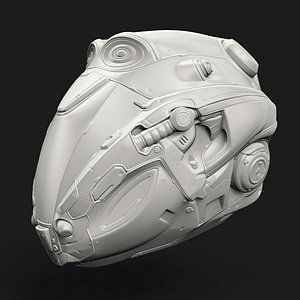 sci-fi helmet 3D model