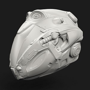 Sci-Fi Helmet - 3D Print Ready