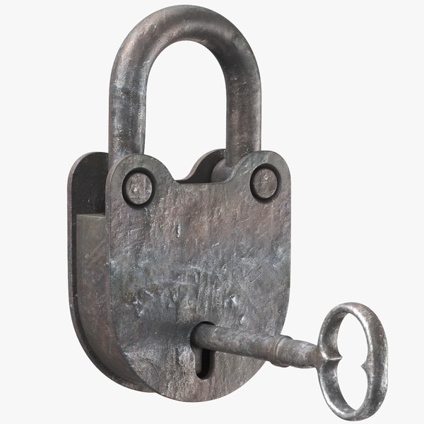 3D real padlock key model