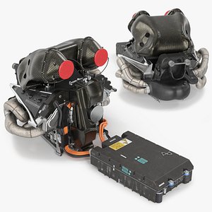 3D model Mercedes-AMG F1 Engine with Battery