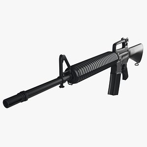 colt m16a2 combat rifle 3D model