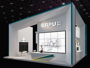 booth  exposition hall 3D model