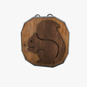Squirrel Sign 3D model