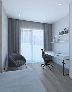 Cozy guest room model