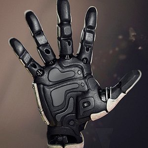 robot hand 3d max