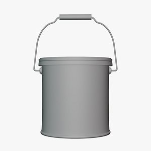 3D model Basic Paint Bucket Geometry Only No Textures No Materials