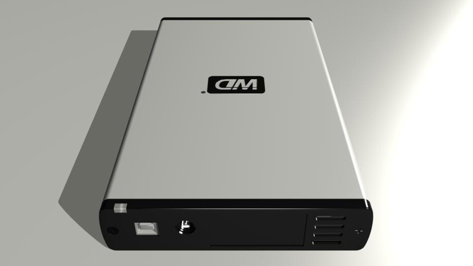 Western Digital External Hard Drive 3d Model