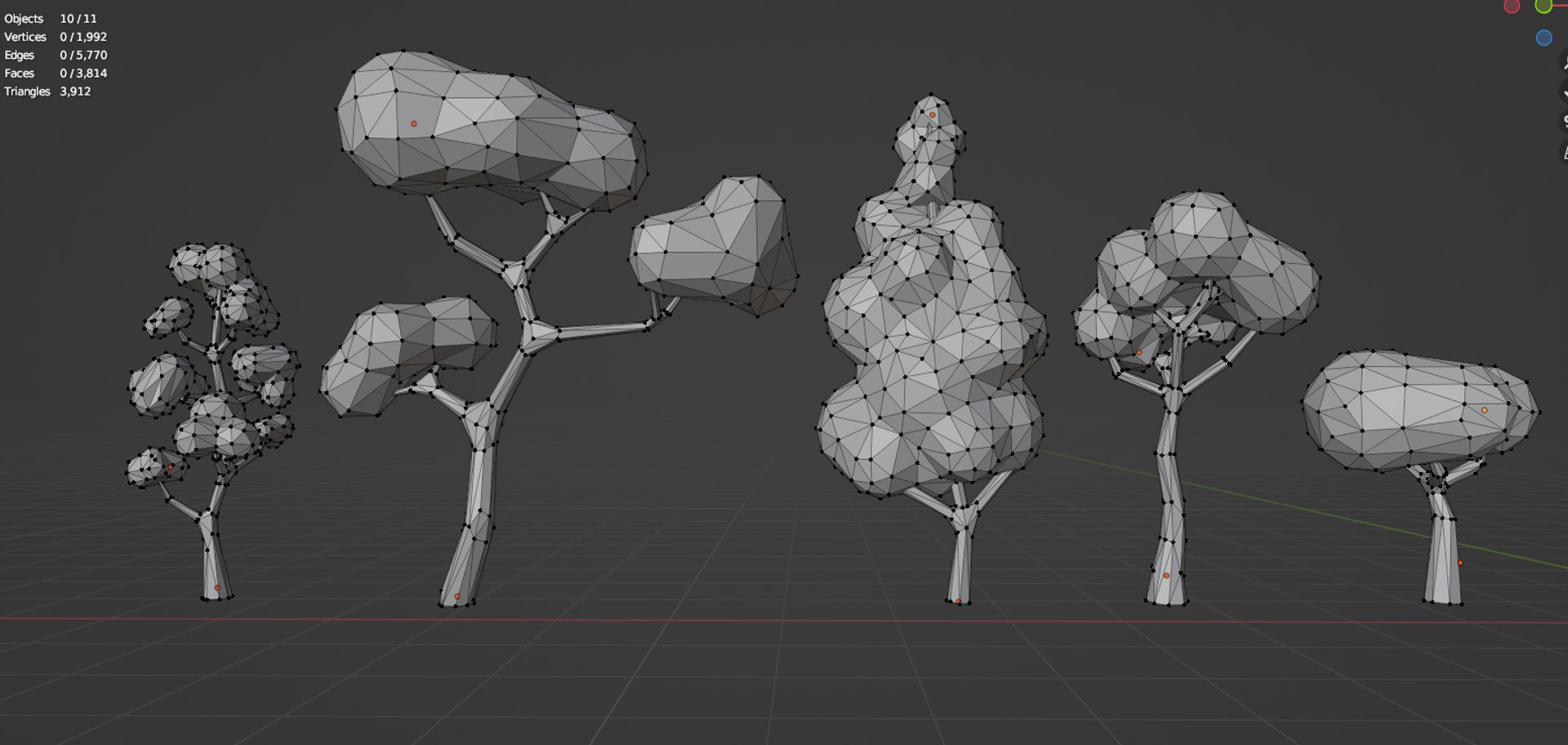 3D Model Low Poly Tree Pack - TurboSquid 2201224