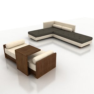day bed l-sofa 3ds