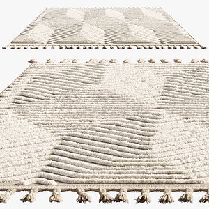 3D model nuLOOM Briallyn Modern Waves Tassel Area Rug