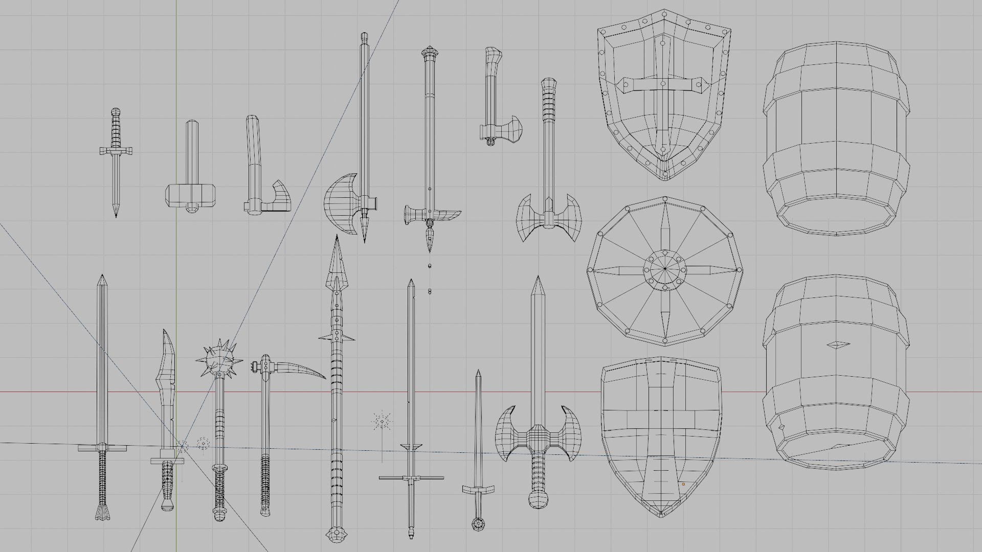 LOW POLY MEDIEVAL WEAPONS PACK 3D - TurboSquid 2245816