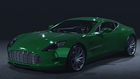 2011 Aston Martin One-77 3D Model  British Hypercar Masterpiece Limited Edition Excellence