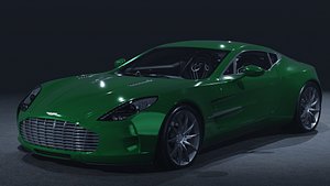2011 Aston Martin One-77 3D Model  British Hypercar Masterpiece Limited Edition Excellence