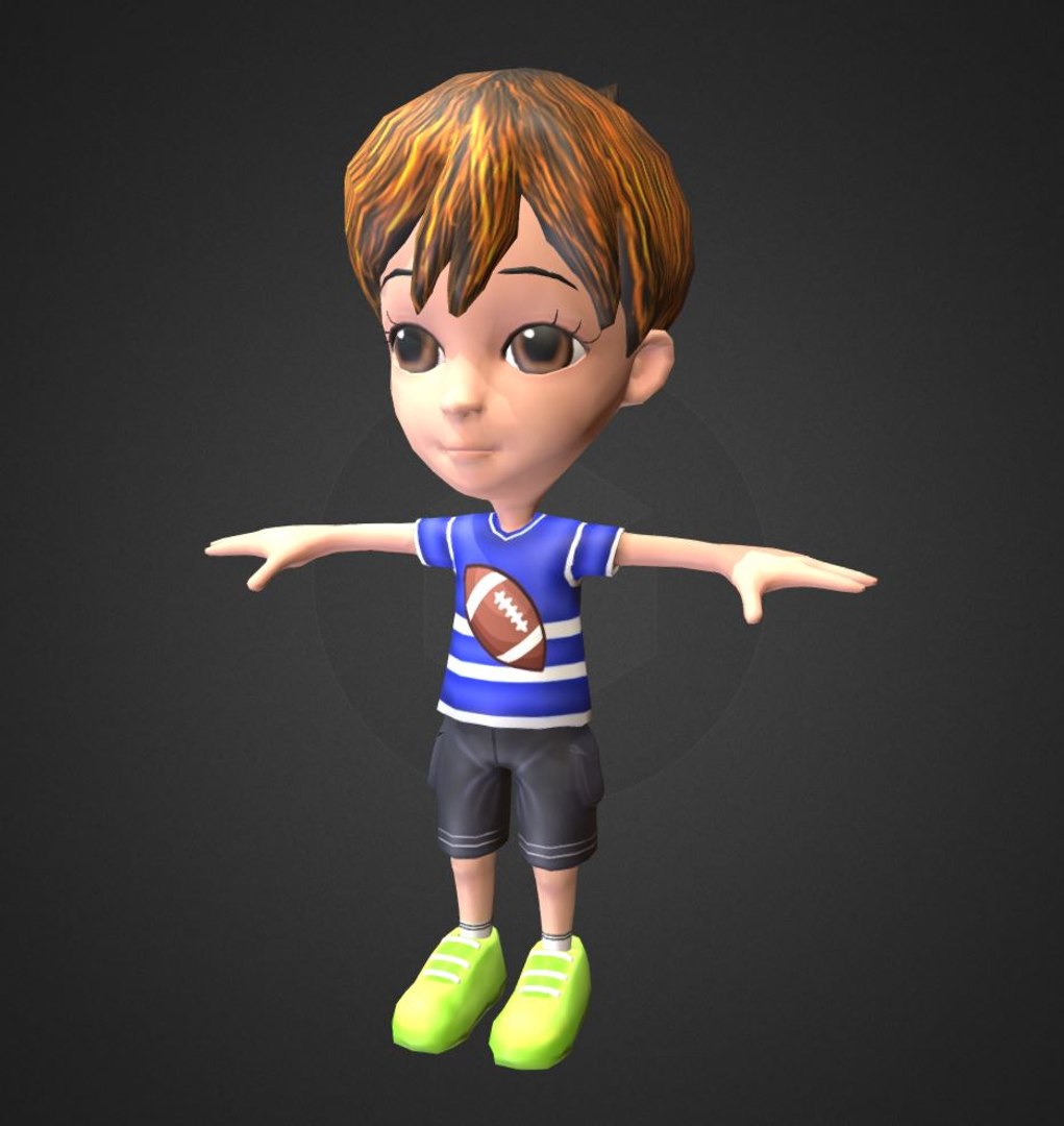 3D Model Cute Boy - TurboSquid 1289764